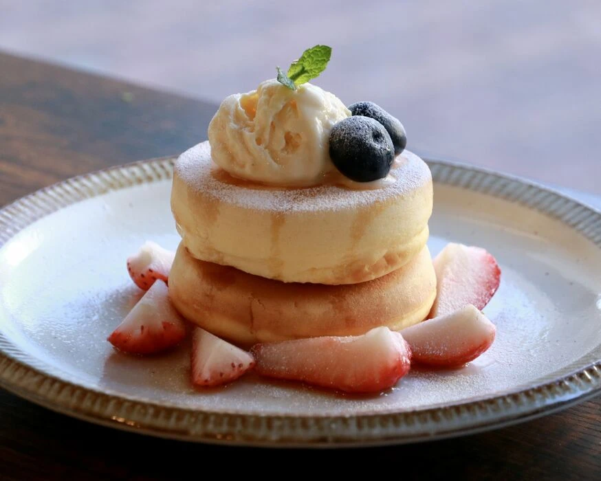 画像1517：米粉パンケーキ（アサイー＆バナナ）